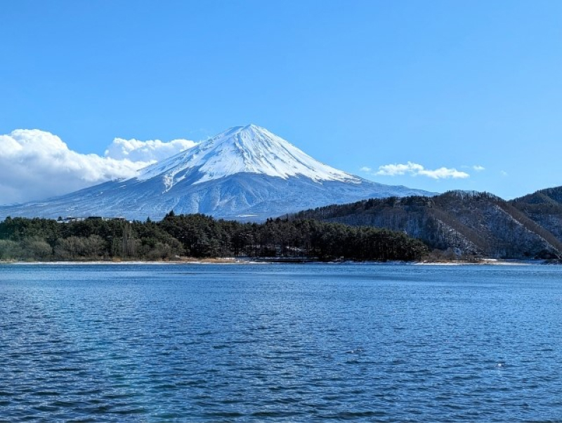 富士山と河口湖の画像